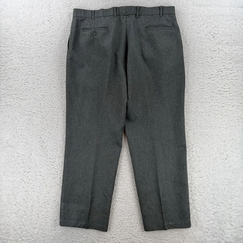 Vintage Levis Action Slacks Mens 40x29 Gray Flat Front Dress Pants Office 80s
